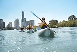 Kayaking in Brisbane River